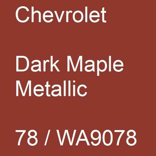 Chevrolet, Dark Maple Metallic, 78 / WA9078.